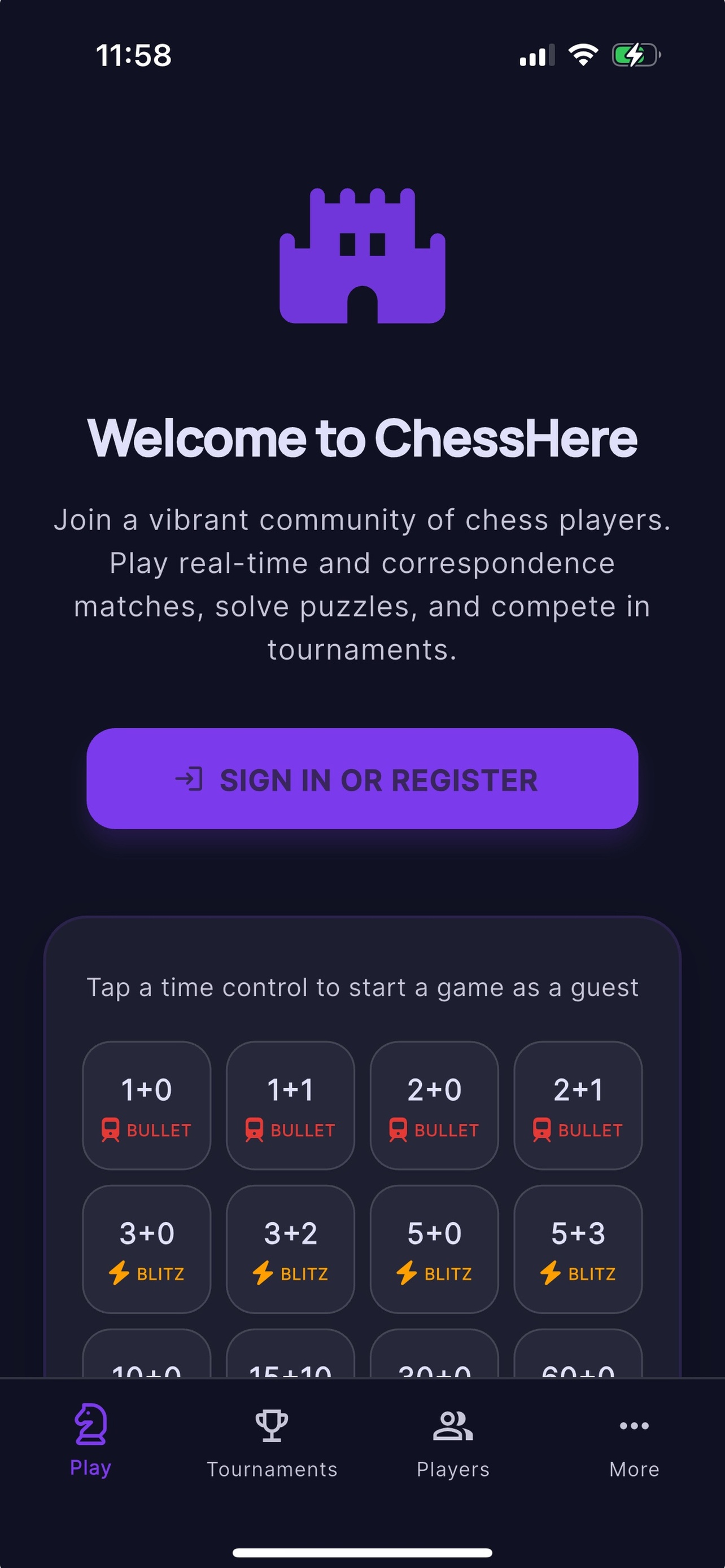 ChessHere app screenshot